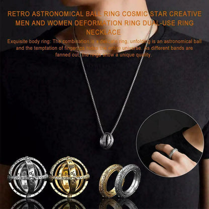 Astronomical Ball Rings Necklace